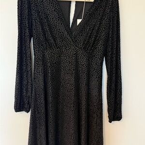 A New Day Black Textured Long Sleeve Dress NWT - Holiday Chic
